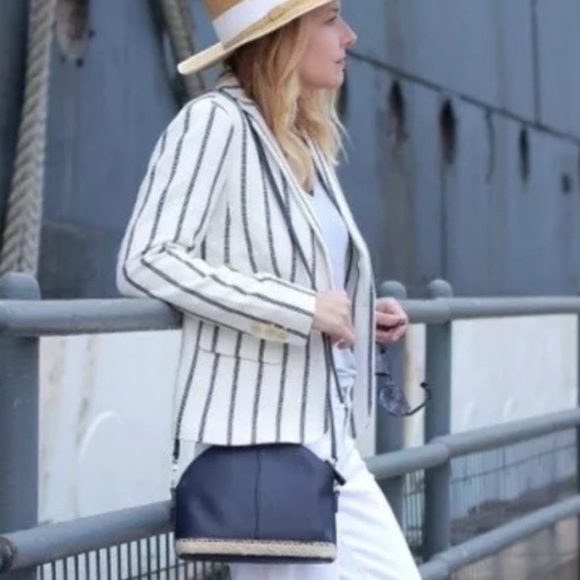 Talbots Nautical Striped Blazer Jacket - Picture 2 of 12